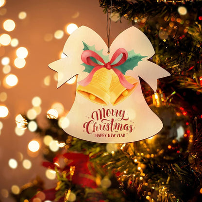20PCS,40PCS Unfinished Paintable Blank Wooden Christmas Festival Decoration Ornaments 5 Designs Xmas Tree Hanging Wood Slices DIY Art Crafts For Christmas Party Decoration