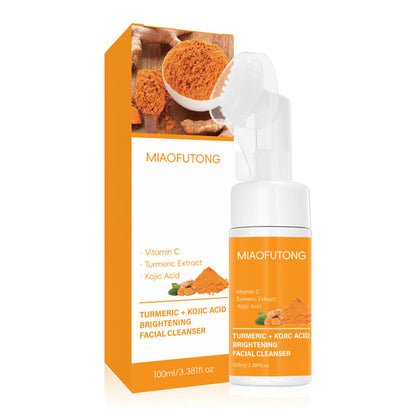 Clear Turmeric Cleansing Mousse Facial Brightening Cleanser Turmeric  Facial  Cleanser Natural Exfoliating Renewal Serum